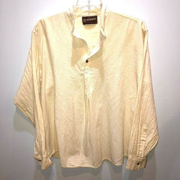 Artesanias Ishka Long Sleeve 1/4 Button Up Shirt - Picture 1 of 6